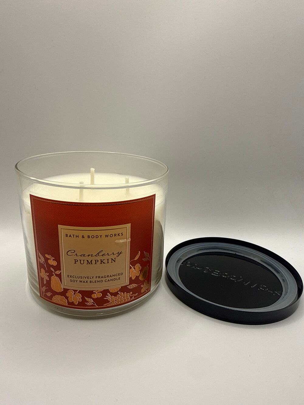 NEW Bath & Body Works Cranberry Pumpkin - Three Wick Candle